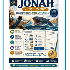 Jonah Bible Study: Lessons on Selfishness & Obedience | Printable for Kids & Adults