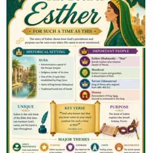 The Book of Esther Bible Study Plan | Old Testament Lessons | Printable Christian Resource