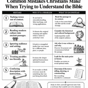 Chart: Common Mistakes Christians Make When Trying to Understand the Bible